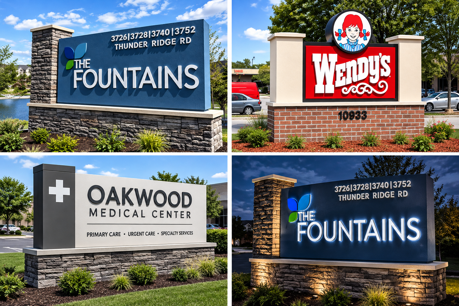 Monument and pylon signs